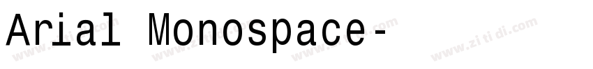 Arial Monospace字体转换